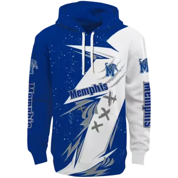memphis tigers dynamic slash blue white hoodie best selling