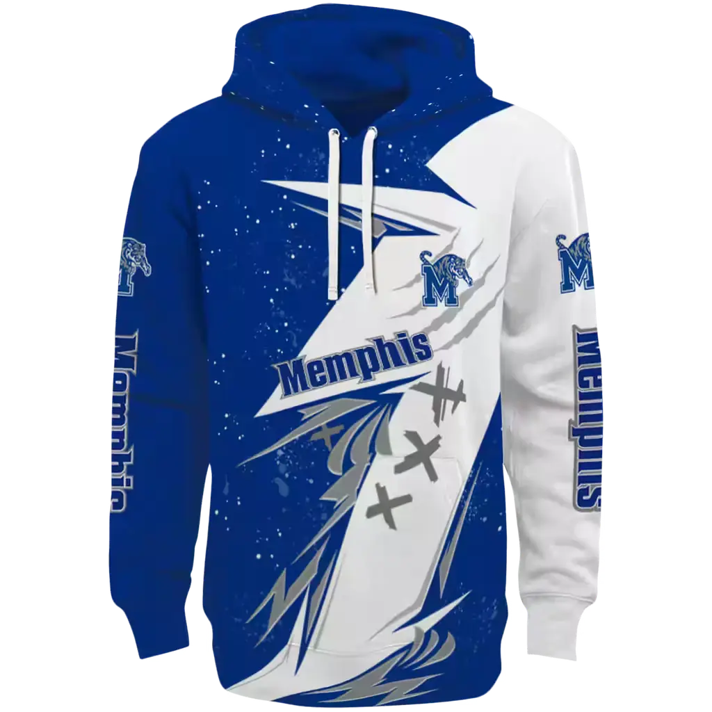 memphis tigers dynamic slash blue white hoodie best selling memphis tigers dynamic slash blue white hoodie best selling