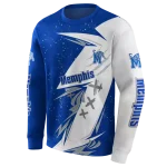memphis tigers dynamic slash blue white hoodie best selling
