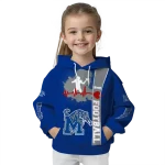 memphis tigers football heartbeat blue hoodie best selling