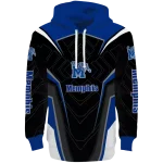 memphis tigers futuristic pattern blue black hoodie best selling
