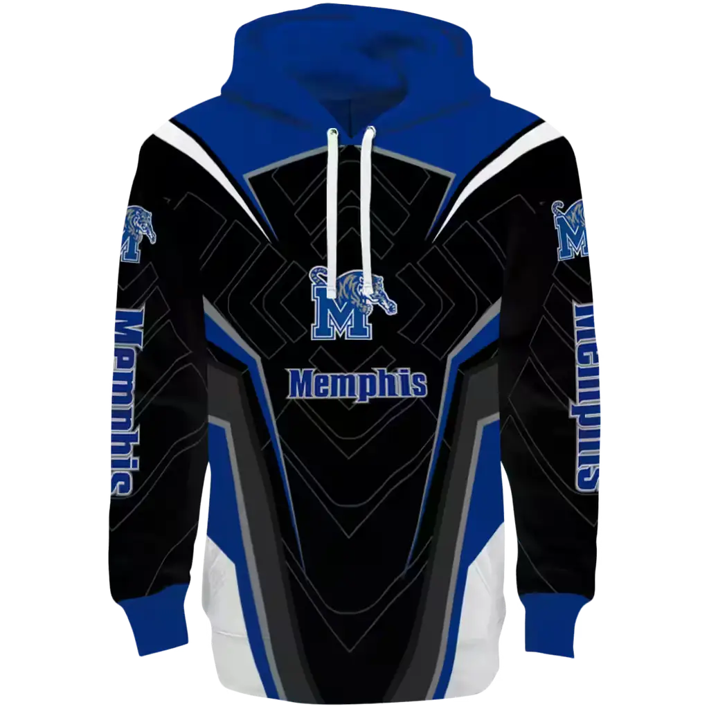 memphis tigers futuristic pattern blue black hoodie best selling memphis tigers futuristic pattern blue black hoodie best selling