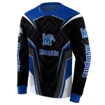 memphis tigers futuristic pattern blue black hoodie best selling