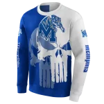 memphis tigers graphic punisher blue white hoodie best selling