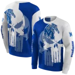 memphis tigers graphic punisher blue white hoodie best selling
