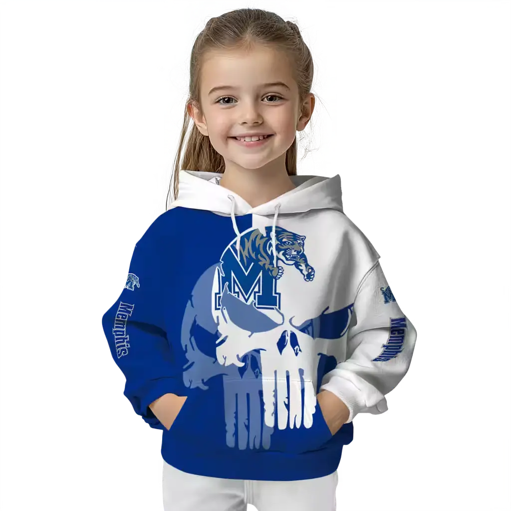 memphis tigers graphic punisher blue white hoodie top rated memphis tigers graphic punisher blue white hoodie top rated