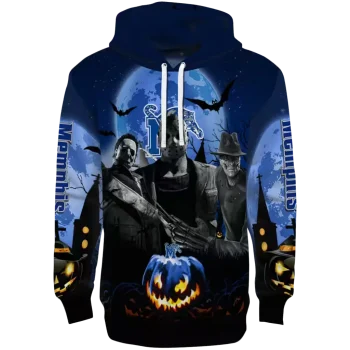 memphis tigers halloween vibes blue black hoodie best selling