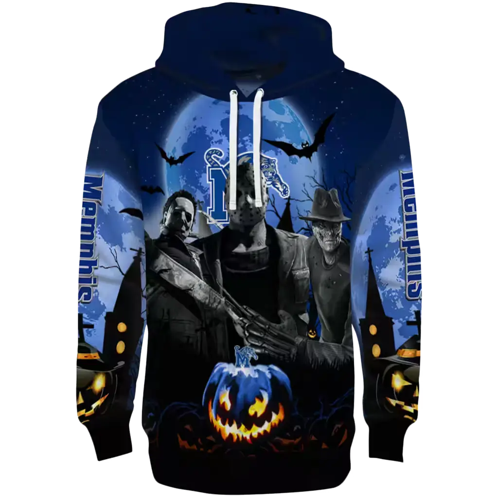 memphis tigers halloween vibes blue black hoodie best selling memphis tigers halloween vibes blue black hoodie best selling