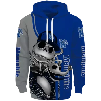 memphis tigers jack skellington blue hoodie best selling