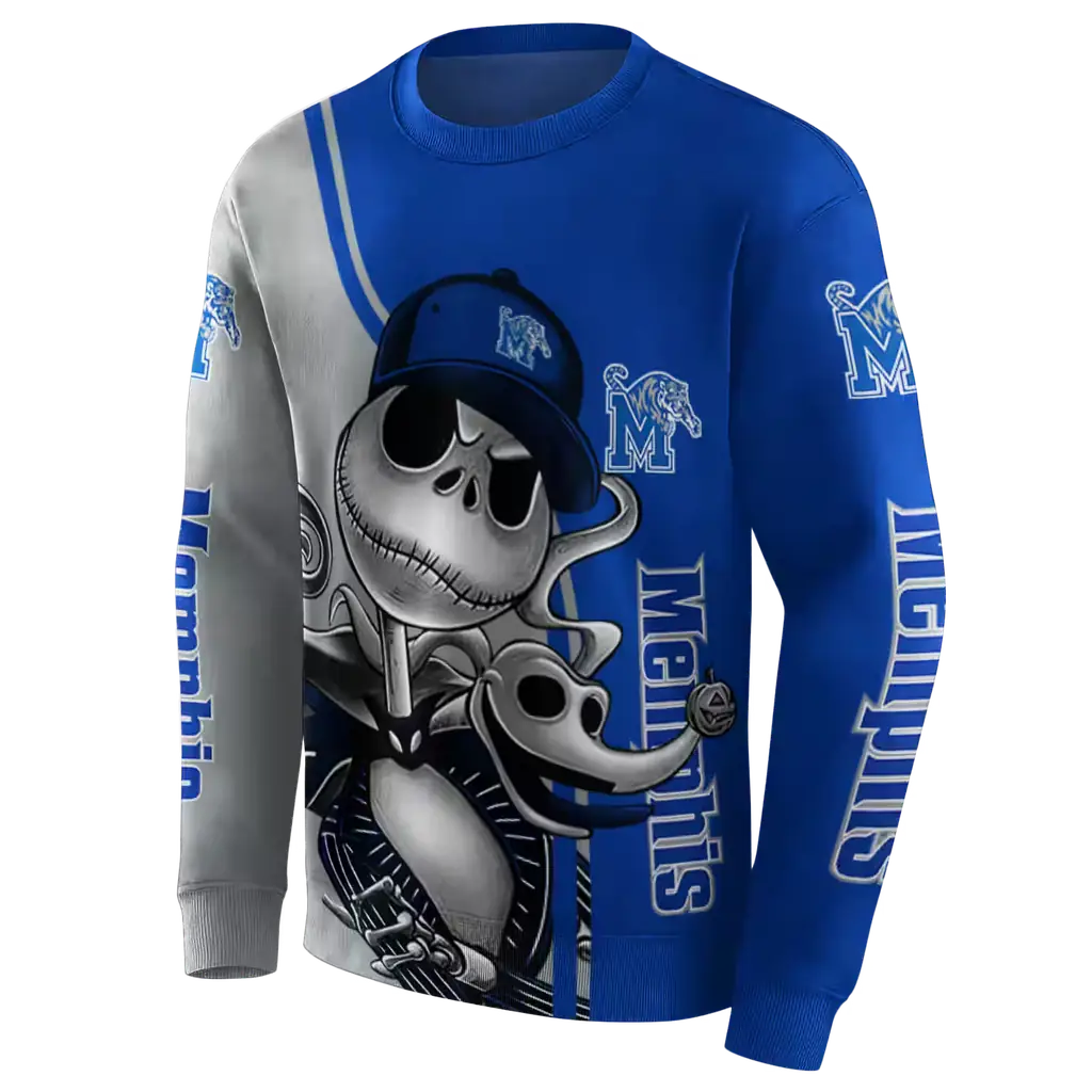 memphis tigers jack skellington blue hoodie new arrival memphis tigers jack skellington blue hoodie new arrival