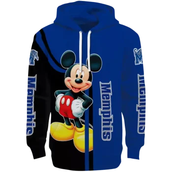 memphis tigers mickey mouse blue black hoodie best selling
