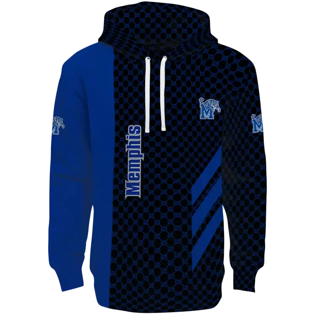 memphis tigers monogram pattern blue hoodie best selling memphis tigers monogram pattern blue hoodie best selling