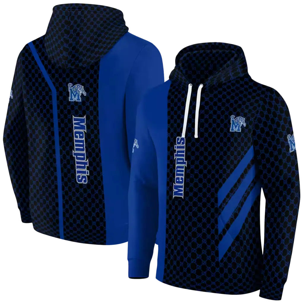 memphis tigers monogram pattern blue hoodie fashion forward memphis tigers monogram pattern blue hoodie fashion forward