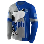 memphis tigers playful snoopy blue hoodie best selling