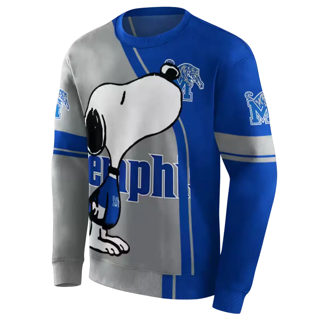 memphis tigers playful snoopy blue hoodie new arrival memphis tigers playful snoopy blue hoodie new arrival