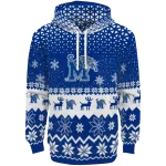 memphis tigers reindeer motif blue hoodie best selling