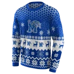 memphis tigers reindeer motif blue hoodie best selling