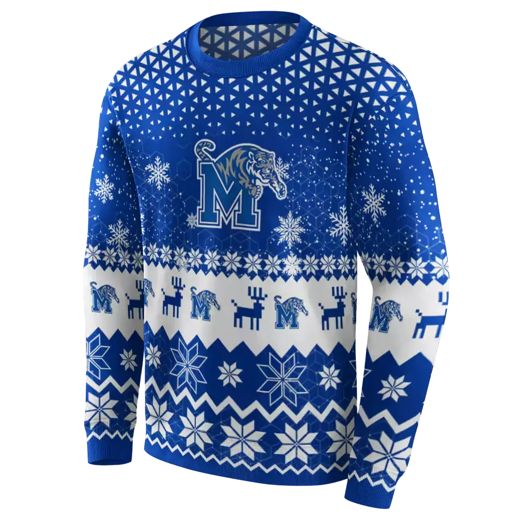 memphis tigers reindeer motif blue hoodie new arrival memphis tigers reindeer motif blue hoodie new arrival