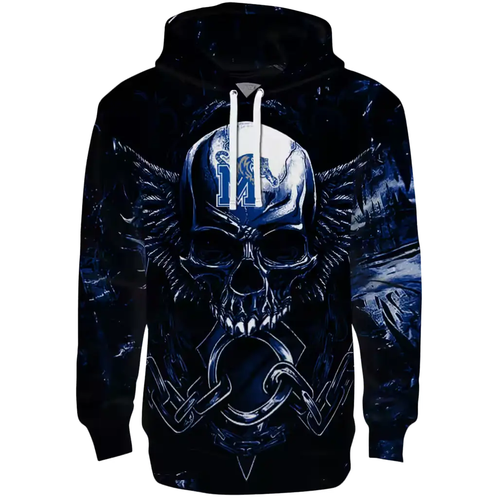 memphis tigers skull artwork blue black hoodie best selling memphis tigers skull artwork blue black hoodie best selling