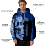 memphis tigers skull motif blue black hoodie best selling