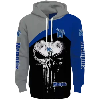 memphis tigers skull punisher gray black hoodie best selling