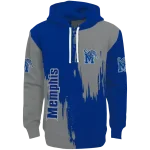 memphis tigers splatter effect blue hoodie best selling
