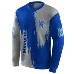 memphis tigers splatter effect blue hoodie best selling