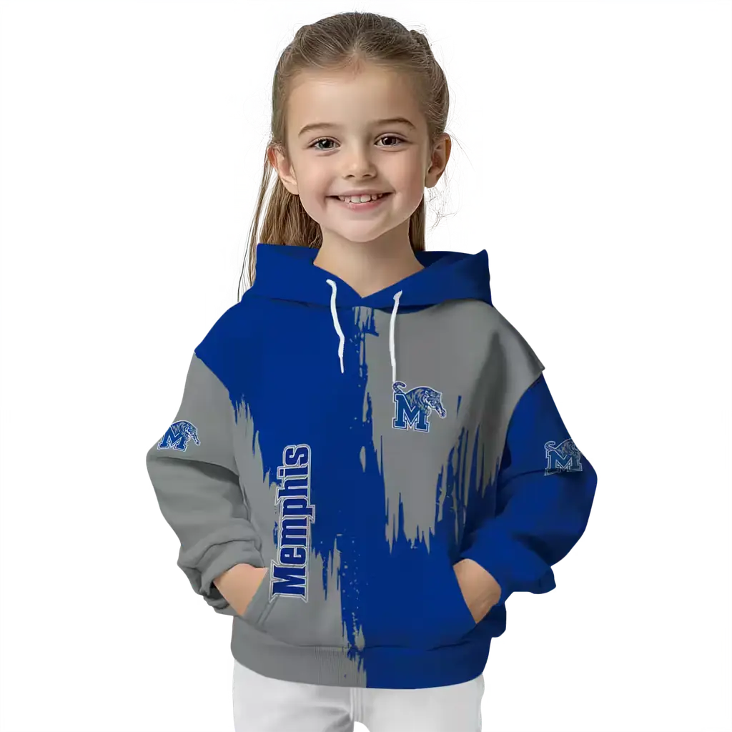 memphis tigers splatter effect blue hoodie top rated memphis tigers splatter effect blue hoodie top rated