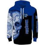 memphis tigers sugar skull blue black hoodie best selling