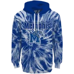 memphis tigers tie dye pattern blue hoodie best selling