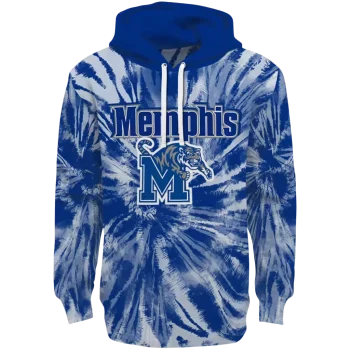 memphis tigers tie dye pattern blue hoodie best selling