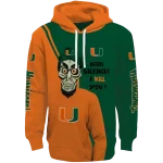 miami hurricanes achmed skull orange hoodie best selling