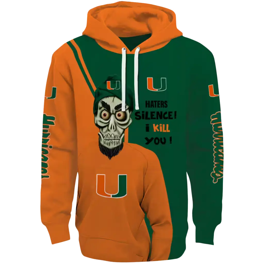miami hurricanes achmed skull orange hoodie best selling miami hurricanes achmed skull orange hoodie best selling