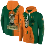 miami hurricanes achmed skull orange hoodie best selling