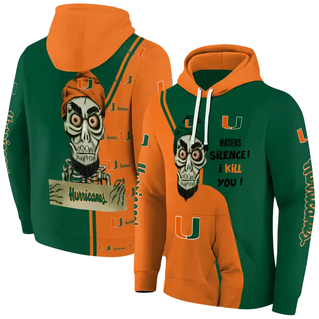 miami hurricanes achmed skull orange hoodie fashion forward miami hurricanes achmed skull orange hoodie fashion forward