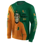 miami hurricanes achmed skull orange hoodie best selling