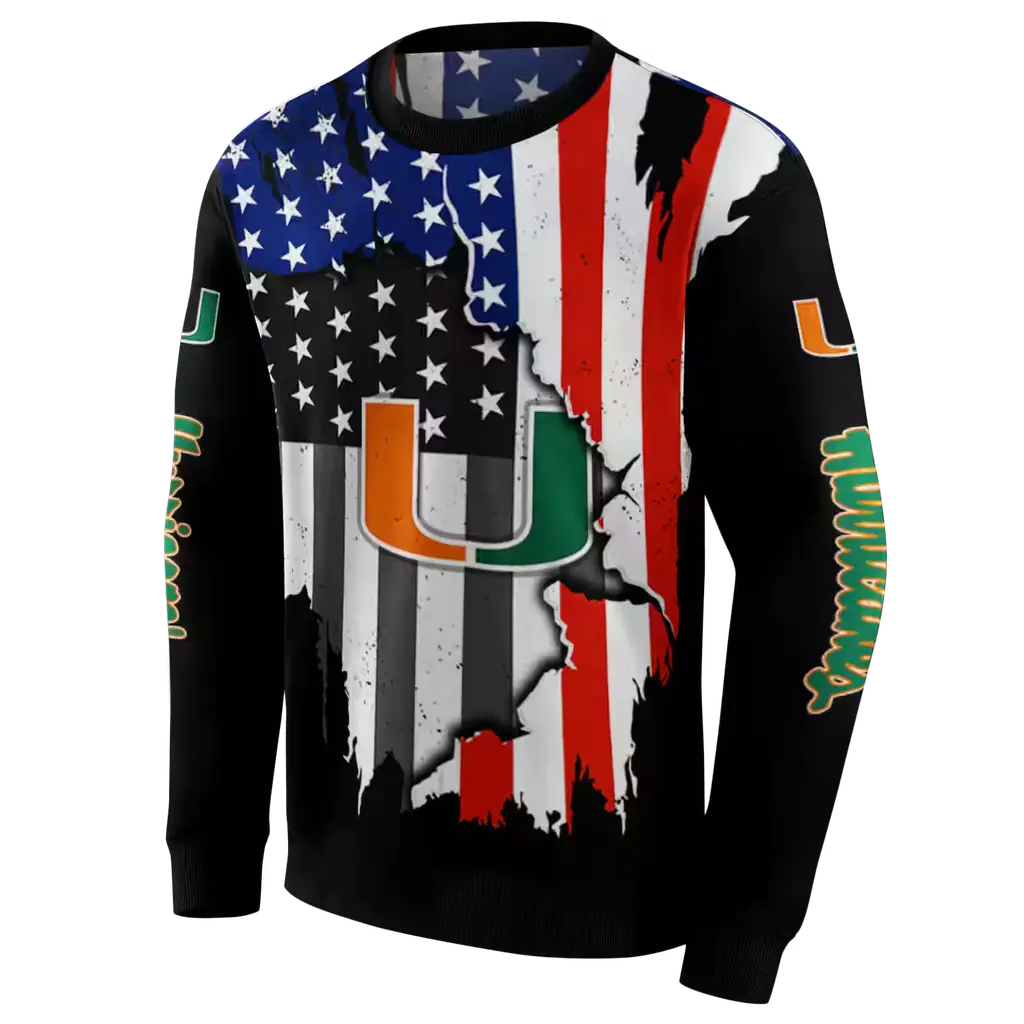 miami hurricanes american pride black hoodie new arrival miami hurricanes american pride black hoodie new arrival