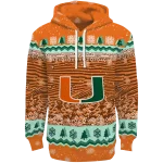 miami hurricanes christmas trees orange hoodie best selling