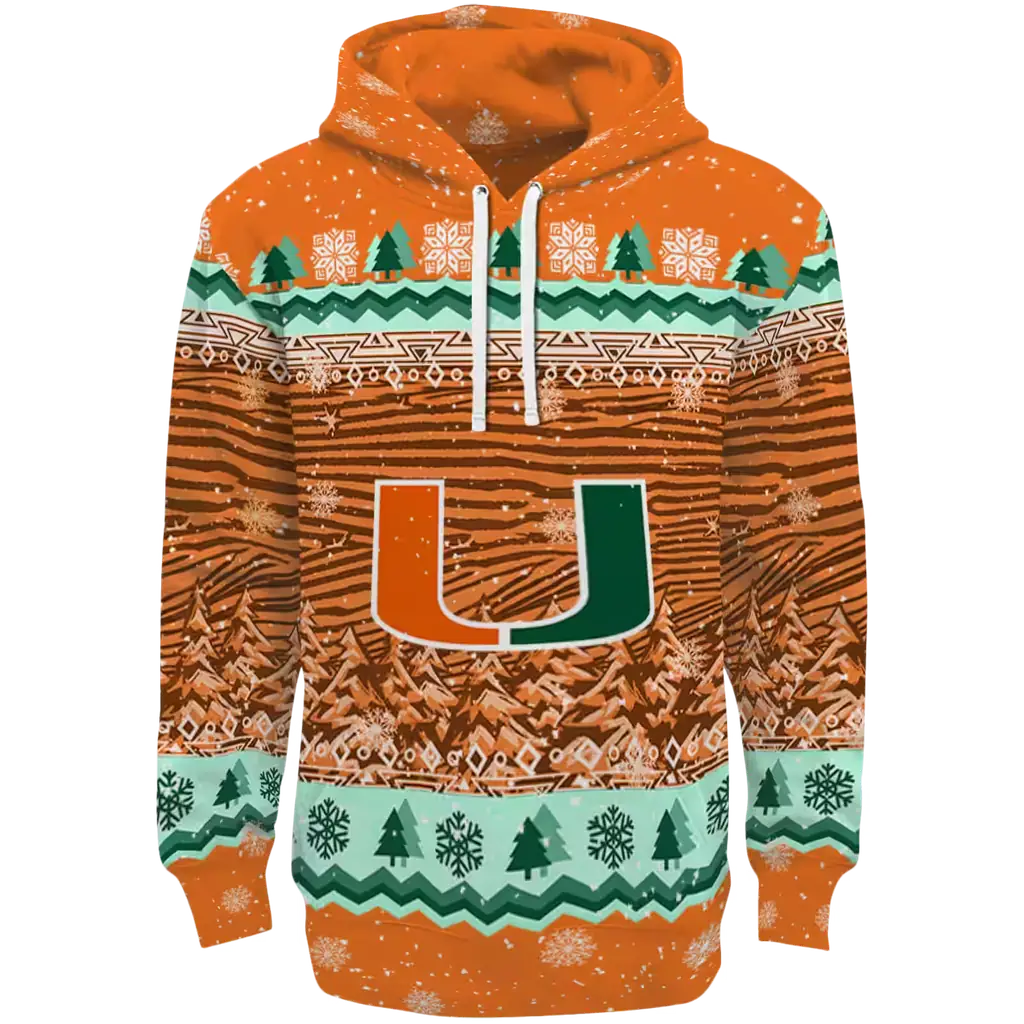 miami hurricanes christmas trees orange hoodie best selling miami hurricanes christmas trees orange hoodie best selling