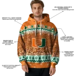miami hurricanes christmas trees orange hoodie best selling