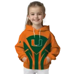 miami hurricanes concentric lines orange black hoodie best selling
