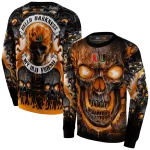 miami hurricanes demonic skull orange black hoodie best selling