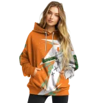 miami hurricanes dynamic slash orange white hoodie best selling