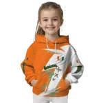 miami hurricanes dynamic slash orange white hoodie best selling