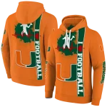 miami hurricanes football heartbeat orange hoodie best selling