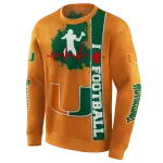 miami hurricanes football heartbeat orange hoodie best selling