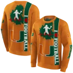 miami hurricanes football heartbeat orange hoodie best selling