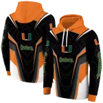 miami hurricanes futuristic pattern orange black hoodie best selling