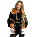 miami hurricanes futuristic pattern orange black hoodie best selling