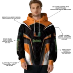 miami hurricanes futuristic pattern orange black hoodie best selling